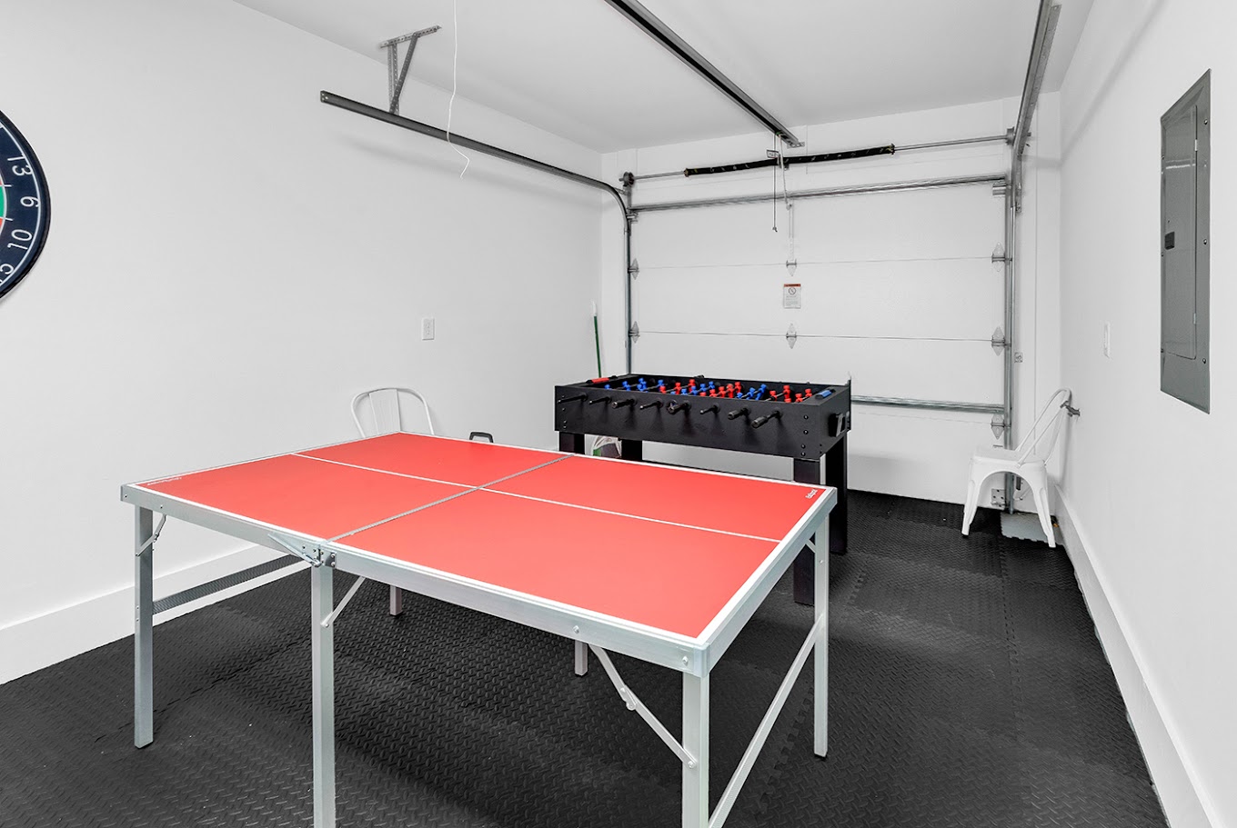 Game room ping pong and foosball
